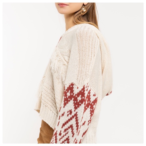 POL Urban Bohemi Weave & Fringe Hoodie - Picture 6 of 12